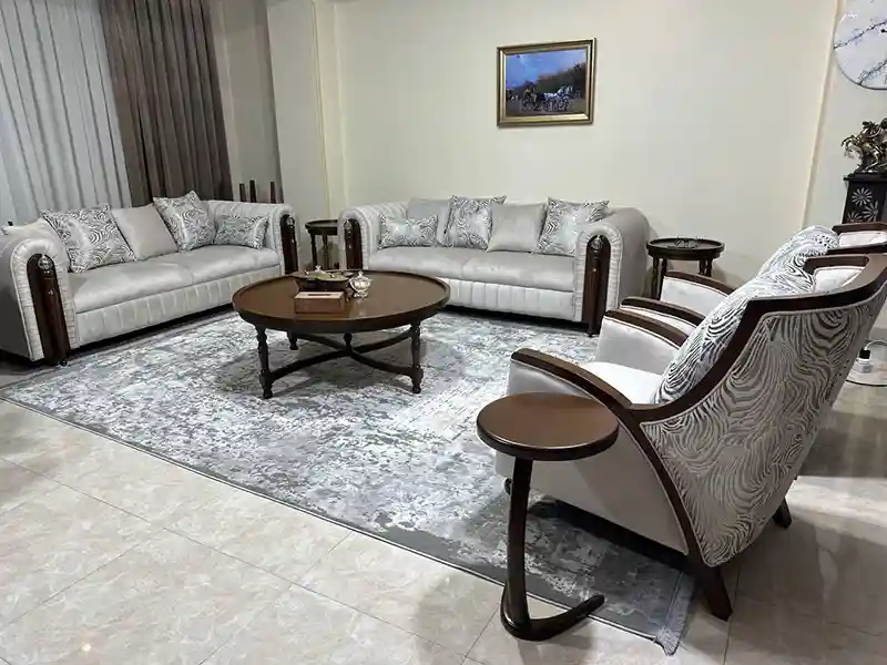 Rashel 3 نمای ست مبل راشل با دو کاناپه و صندلیهای تک نفره