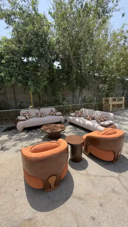 نمای کامل ست مبل راحتی ونتو ۸ نفره